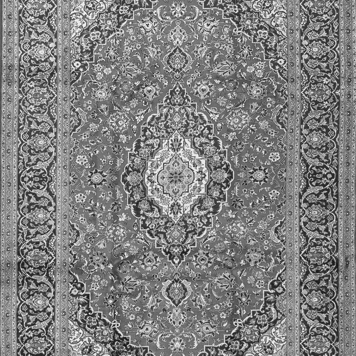 Serging Thickness of Machine Washable Medallion Gray Traditional Rug, wshtr2948gry