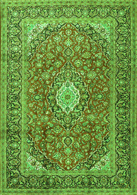 Medallion Green Traditional Rug, tr2948grn