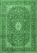 Medallion Emerald Green Traditional Rug, tr2948emgrn