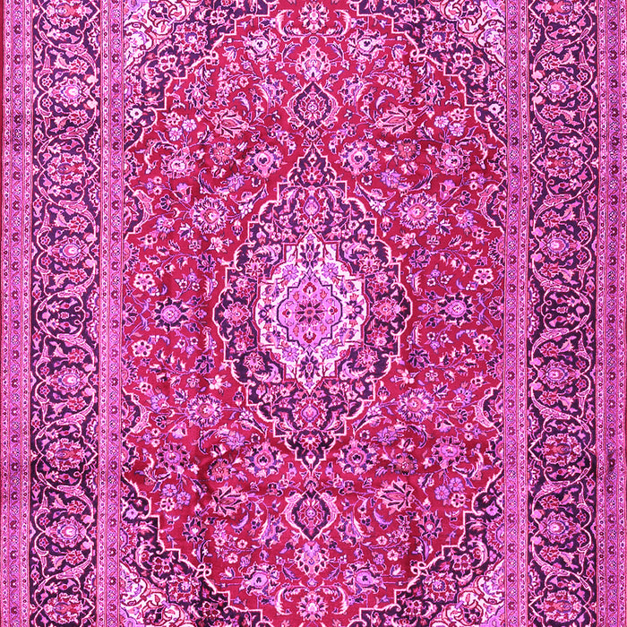 Machine Washable Medallion Pink Traditional Rug, wshtr2948pnk