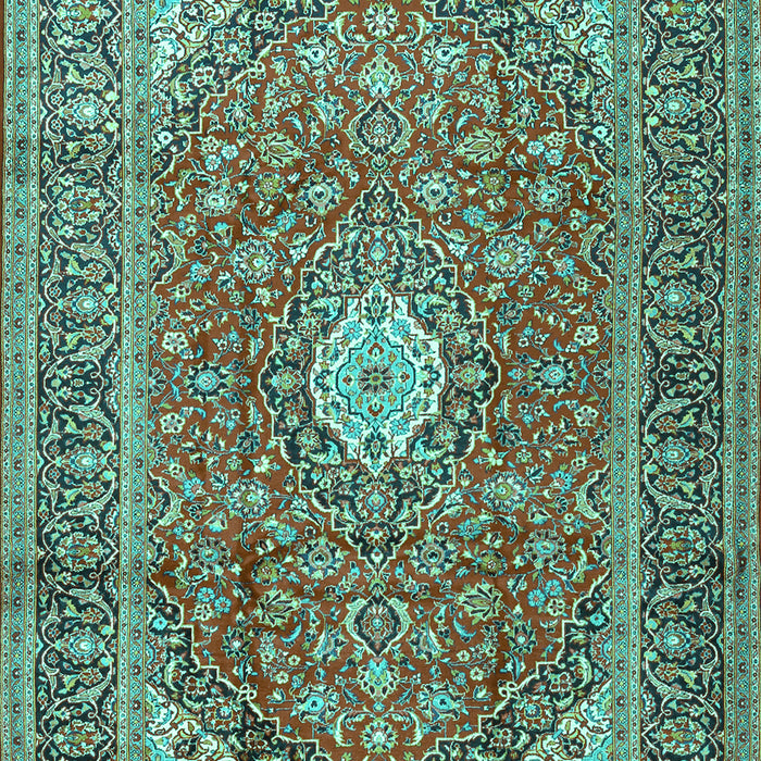 Medallion Turquoise Traditional Rug, tr2948turq
