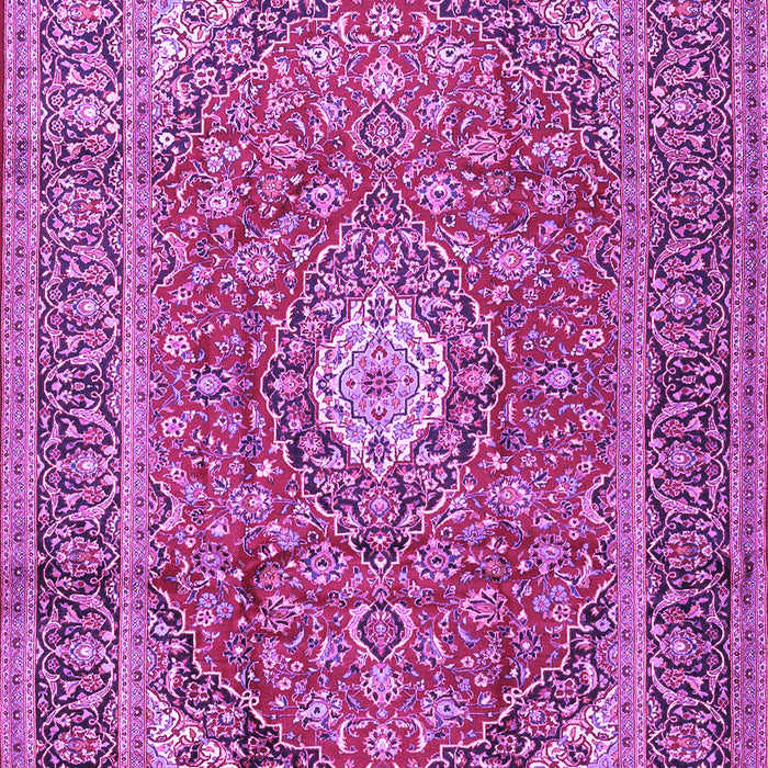 Machine Washable Medallion Purple Traditional Area Rugs, wshtr2948pur