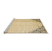 Sideview of Machine Washable Traditional Brown Gold Rug, wshtr2949