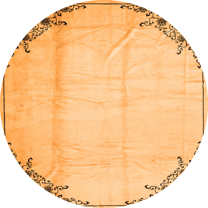 Machine Washable Persian Orange Traditional Area Rugs, wshtr2949org