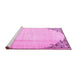 Sideview of Machine Washable Persian Pink Traditional Rug, wshtr2949pnk