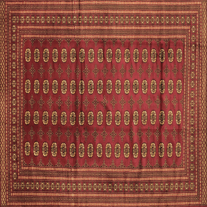 Square Machine Washable Southwestern Brown Country Rug, wshtr294brn