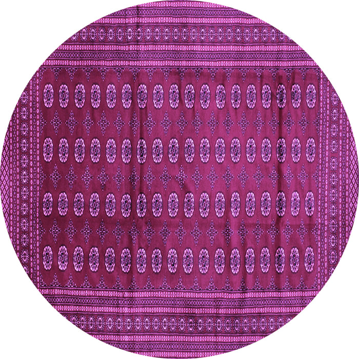 Round Machine Washable Southwestern Purple Country Area Rugs, wshtr294pur