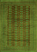 Southwestern Green Country Rug, tr294grn