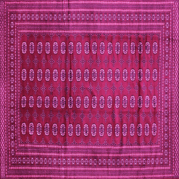 Square Machine Washable Southwestern Pink Country Rug, wshtr294pnk