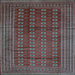 Square Southwestern Light Blue Country Rug, tr294lblu