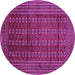 Round Southwestern Purple Country Rug, tr294pur