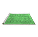 Sideview of Machine Washable Persian Emerald Green Traditional Area Rugs, wshtr2950emgrn