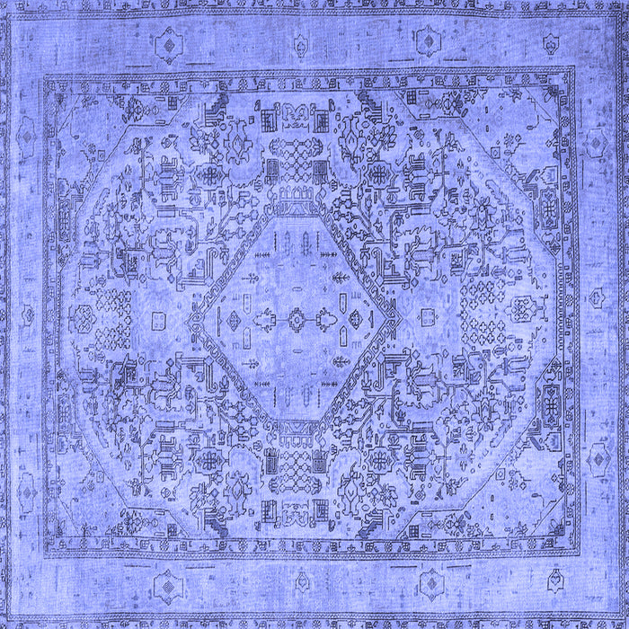 Square Persian Blue Traditional Rug, tr2950blu