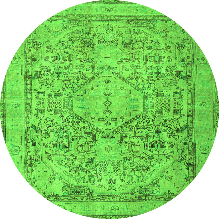 Square Persian Green Traditional Rug, tr2950grn