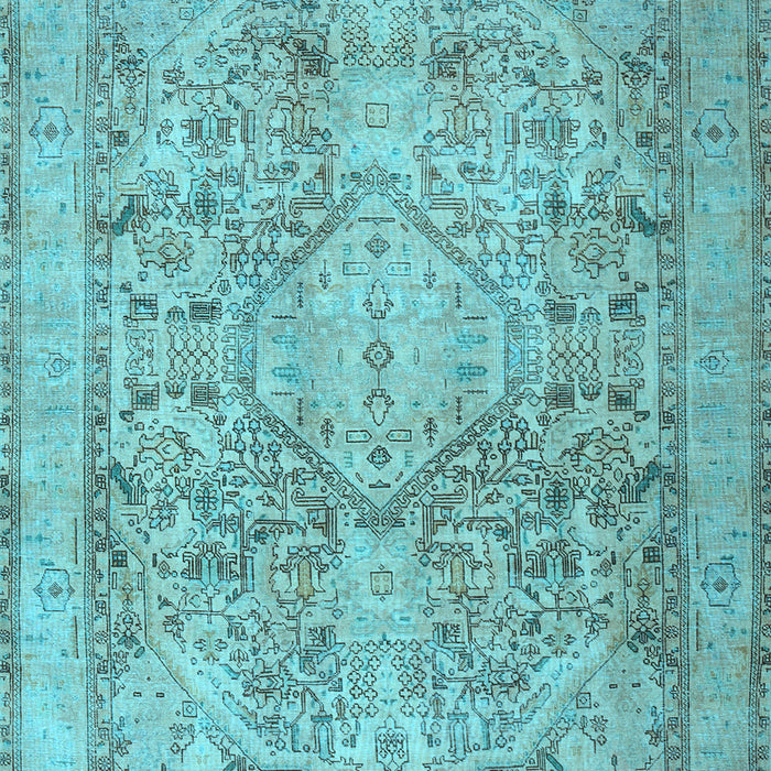 Machine Washable Persian Light Blue Traditional Rug, wshtr2950lblu