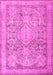 Machine Washable Persian Pink Traditional Rug, wshtr2950pnk