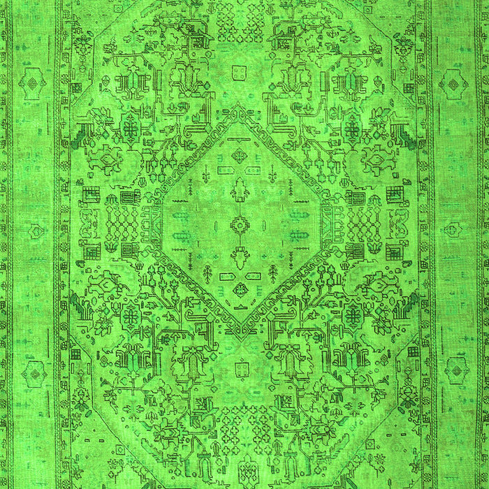Serging Thickness of Machine Washable Persian Green Traditional Area Rugs, wshtr2950grn