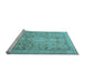 Sideview of Machine Washable Persian Light Blue Traditional Rug, wshtr2950lblu