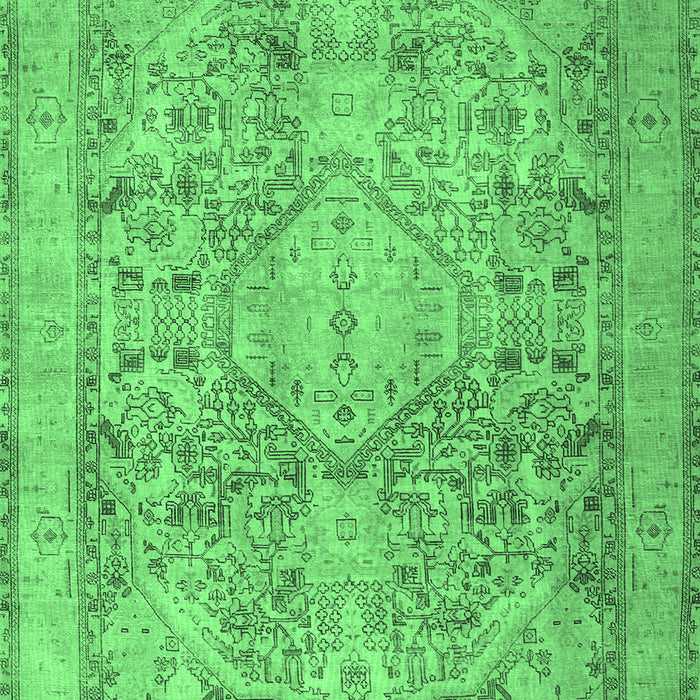 Machine Washable Persian Emerald Green Traditional Area Rugs, wshtr2950emgrn