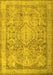 Machine Washable Persian Yellow Traditional Rug, wshtr2950yw