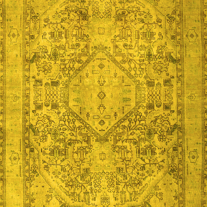 Machine Washable Persian Yellow Traditional Rug, wshtr2950yw
