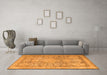 Machine Washable Persian Orange Traditional Area Rugs in a Living Room, wshtr2950org