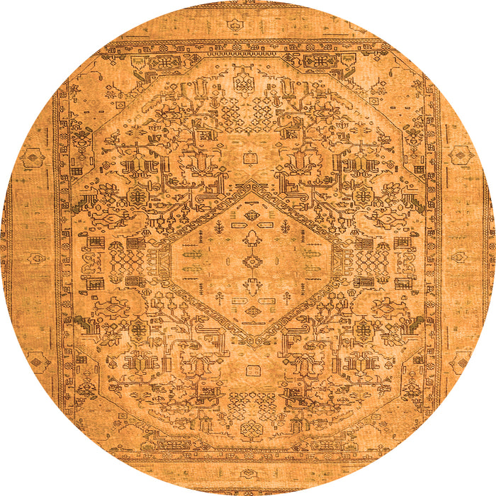 Machine Washable Persian Orange Traditional Area Rugs, wshtr2950org