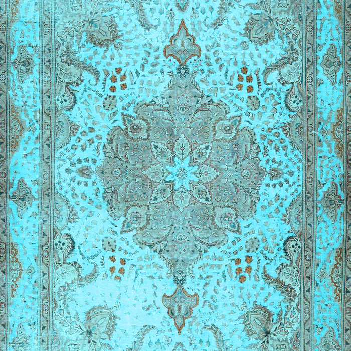 Machine Washable Persian Light Blue Traditional Rug, wshtr2951lblu