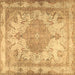 Square Persian Brown Traditional Rug, tr2951brn