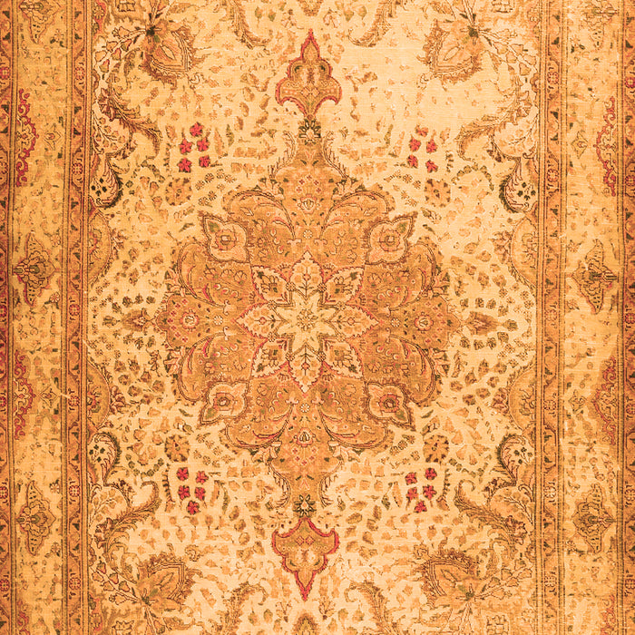 Serging Thickness of Machine Washable Persian Orange Traditional Area Rugs, wshtr2951org