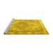 Sideview of Machine Washable Persian Yellow Traditional Rug, wshtr2951yw