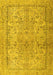 Machine Washable Persian Yellow Traditional Rug, wshtr2952yw