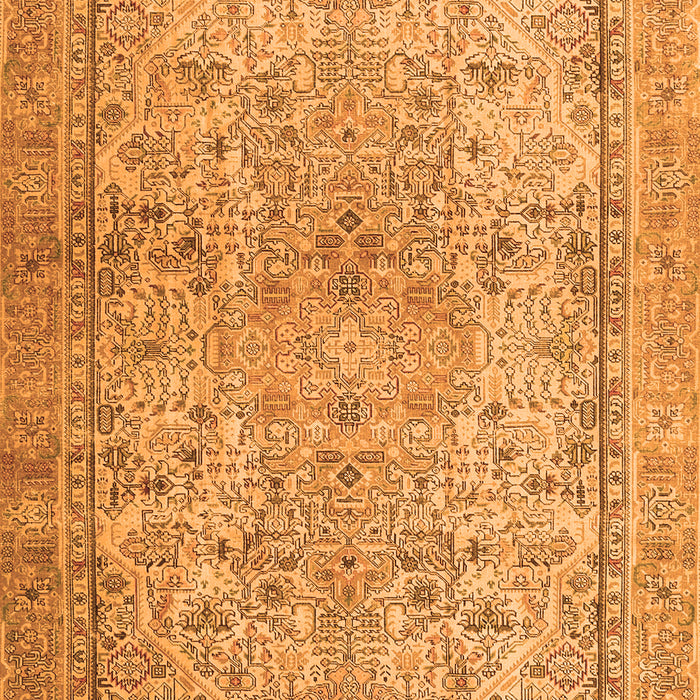 Serging Thickness of Machine Washable Persian Orange Traditional Area Rugs, wshtr2952org