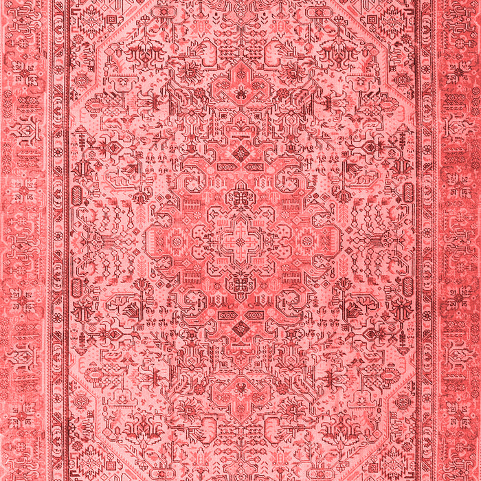 Machine Washable Persian Red Traditional Rug, wshtr2952red