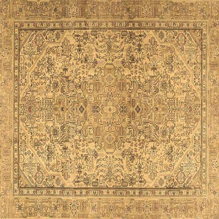 Square Persian Brown Traditional Rug, tr2952brn