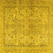 Square Persian Yellow Traditional Rug, tr2952yw