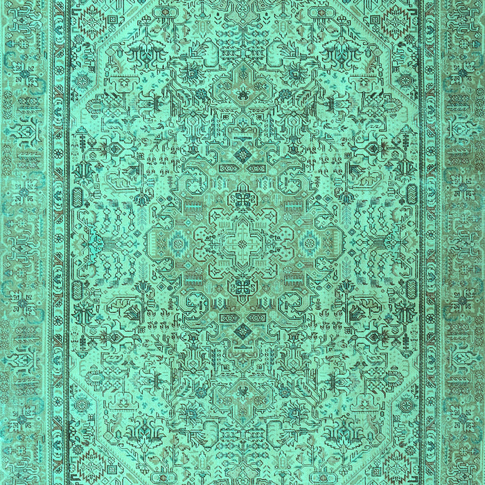 Machine Washable Persian Turquoise Traditional Area Rugs, wshtr2952turq