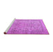 Sideview of Machine Washable Persian Purple Traditional Area Rugs, wshtr2952pur