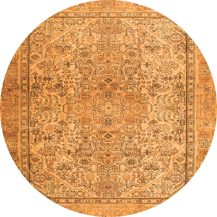 Square Persian Orange Traditional Rug, tr2952org