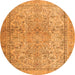Square Persian Orange Traditional Rug, tr2952org