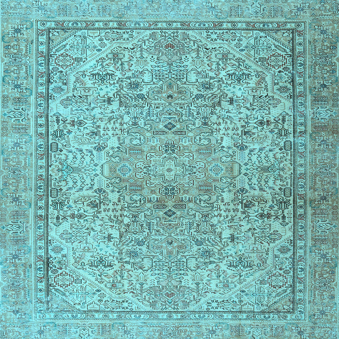 Square Persian Light Blue Traditional Rug, tr2952lblu