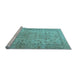 Sideview of Machine Washable Persian Light Blue Traditional Rug, wshtr2952lblu