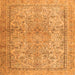 Serging Thickness of Persian Orange Traditional Rug, tr2952org