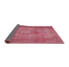 Sideview of Traditional Raspberry Red Persian Rug, tr2953