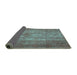 Sideview of Persian Turquoise Traditional Rug, tr2953turq