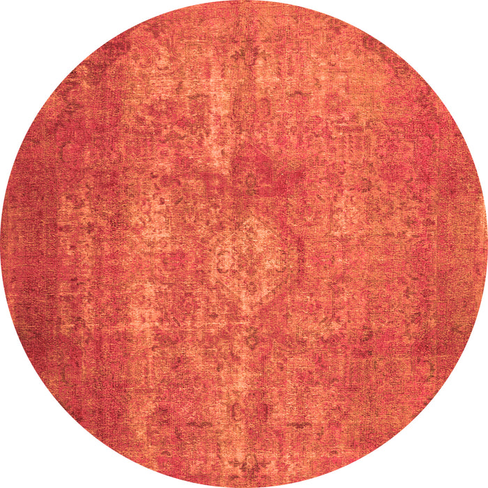 Square Persian Orange Traditional Rug, tr2953org