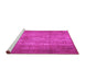 Sideview of Machine Washable Persian Pink Traditional Rug, wshtr2953pnk