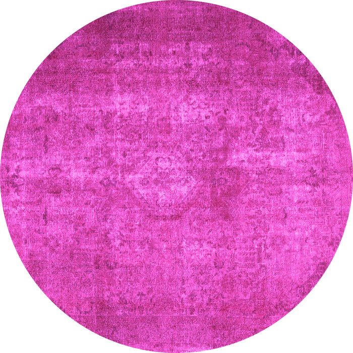 Round Persian Pink Traditional Rug, tr2953pnk