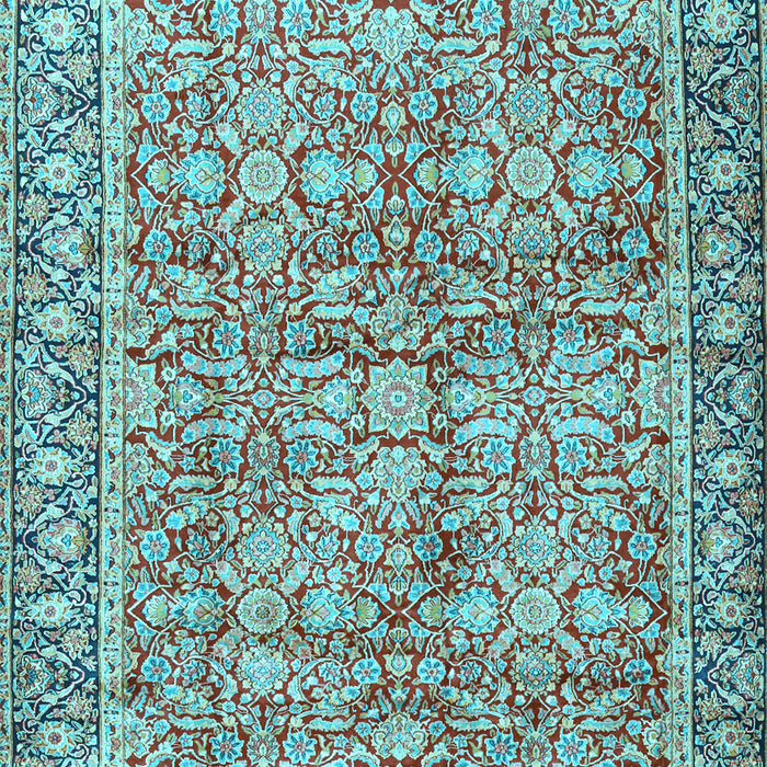 Machine Washable Persian Light Blue Traditional Rug, wshtr2954lblu