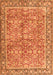 Serging Thickness of Machine Washable Persian Orange Traditional Area Rugs, wshtr2954org